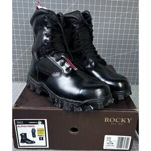 Rocky Alpha Force Men's 8-Inch Composite Toe Duty Boots Black Size 10.5 M